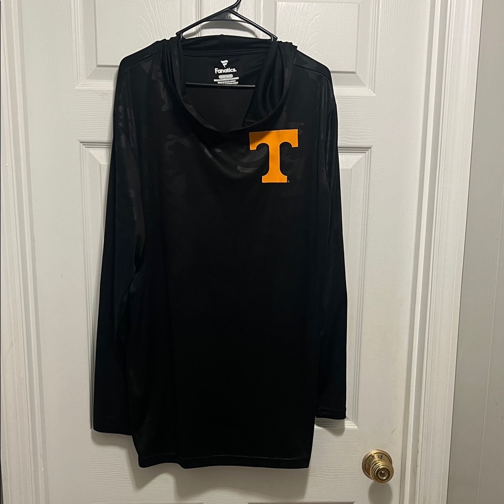 Fanatics Black Hoodie with Orange T Logo